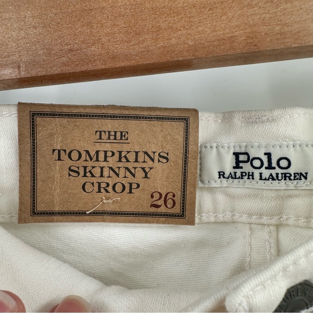 Ralph Lauren NWT The Tompkins Skinny Crop White Jeans Size 26 - Picture 5 of 16